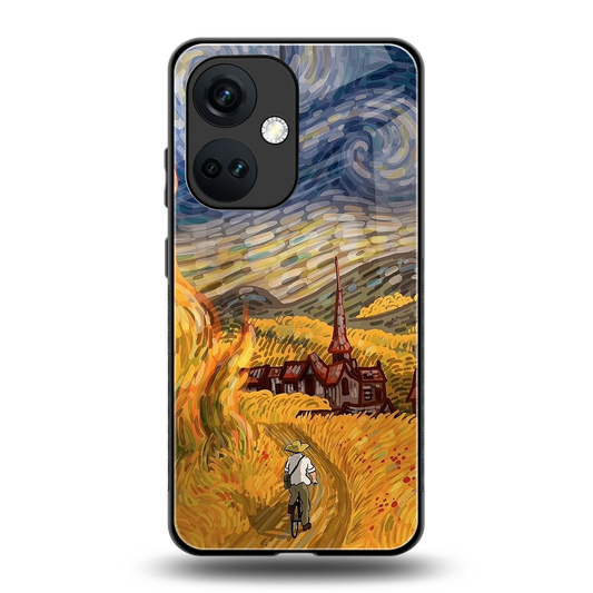 Starry Ride back phone cover | glass case for oneplus nord ce 3