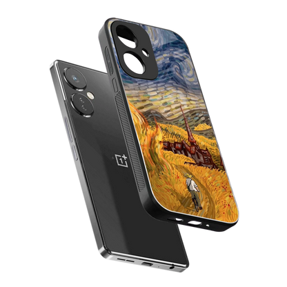 Starry Ride sleek oneplus nord ce 3 cover with tempered glass back and TPU edges