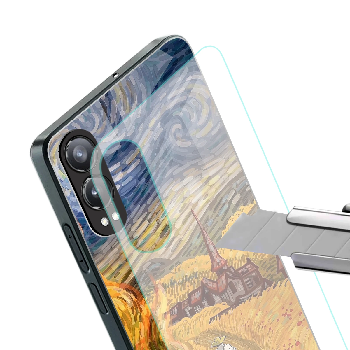 Starry Ride stylish phone case for oneplus nord ce 4 lite | glossy glass and slim fit