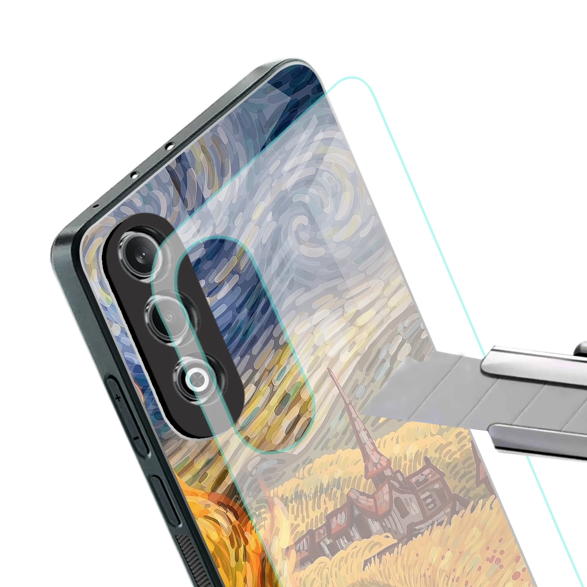 Starry Ride stylish phone case for oneplus nord ce 4 | glossy glass and slim fit