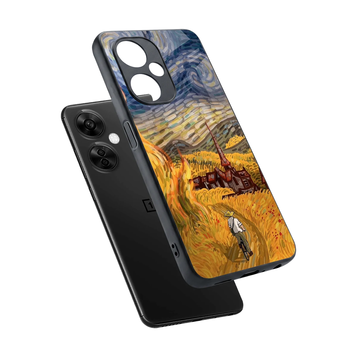 Starry Ride sleek oneplus nord ce 3 lite cover with tempered glass back and TPU edges