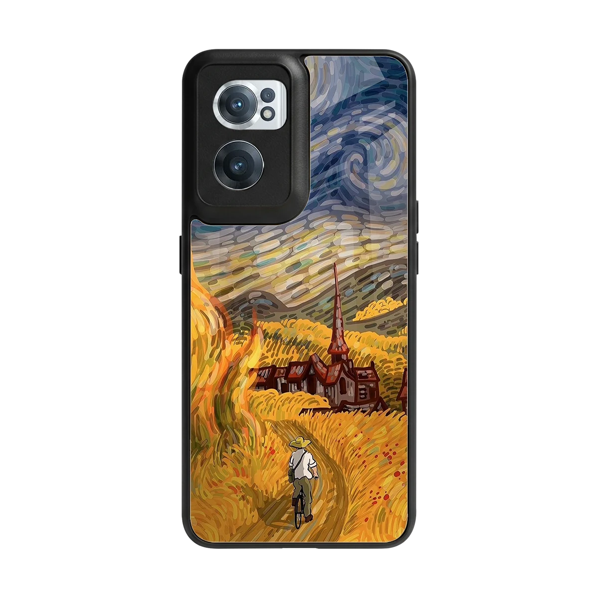 Starry Ride back phone cover | glass case for oneplus nord ce 2