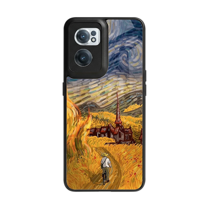 Starry Ride back phone cover | glass case for oneplus nord ce 2