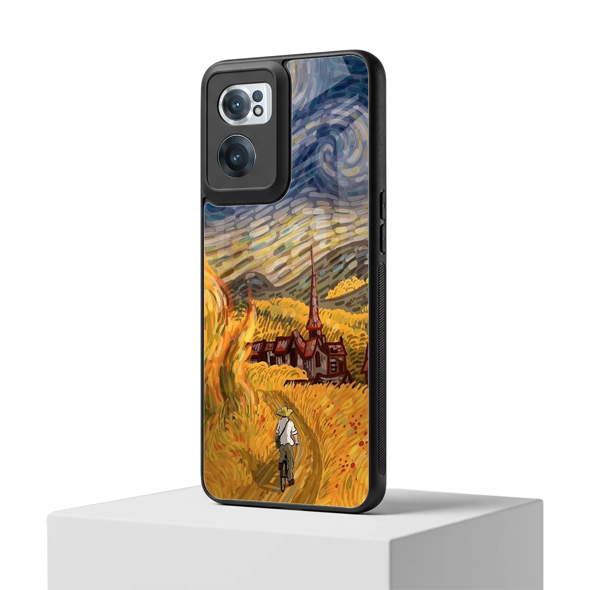 Starry Ride oneplus nord ce 2 mobile cover | shockproof glass phone case