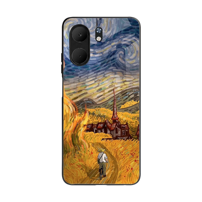 Starry Ride back phone cover | glass case for oppo a5x 5g
