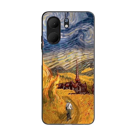 Starry Ride back phone cover | glass case for oppo a5x 5g