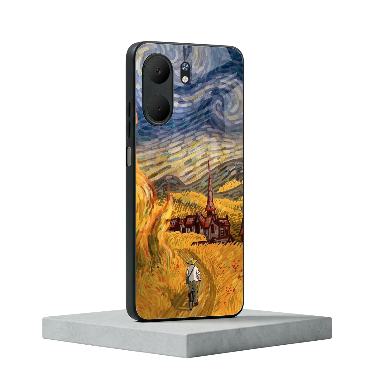 Starry Ride oppo a5x 5g mobile cover | shockproof glass phone case