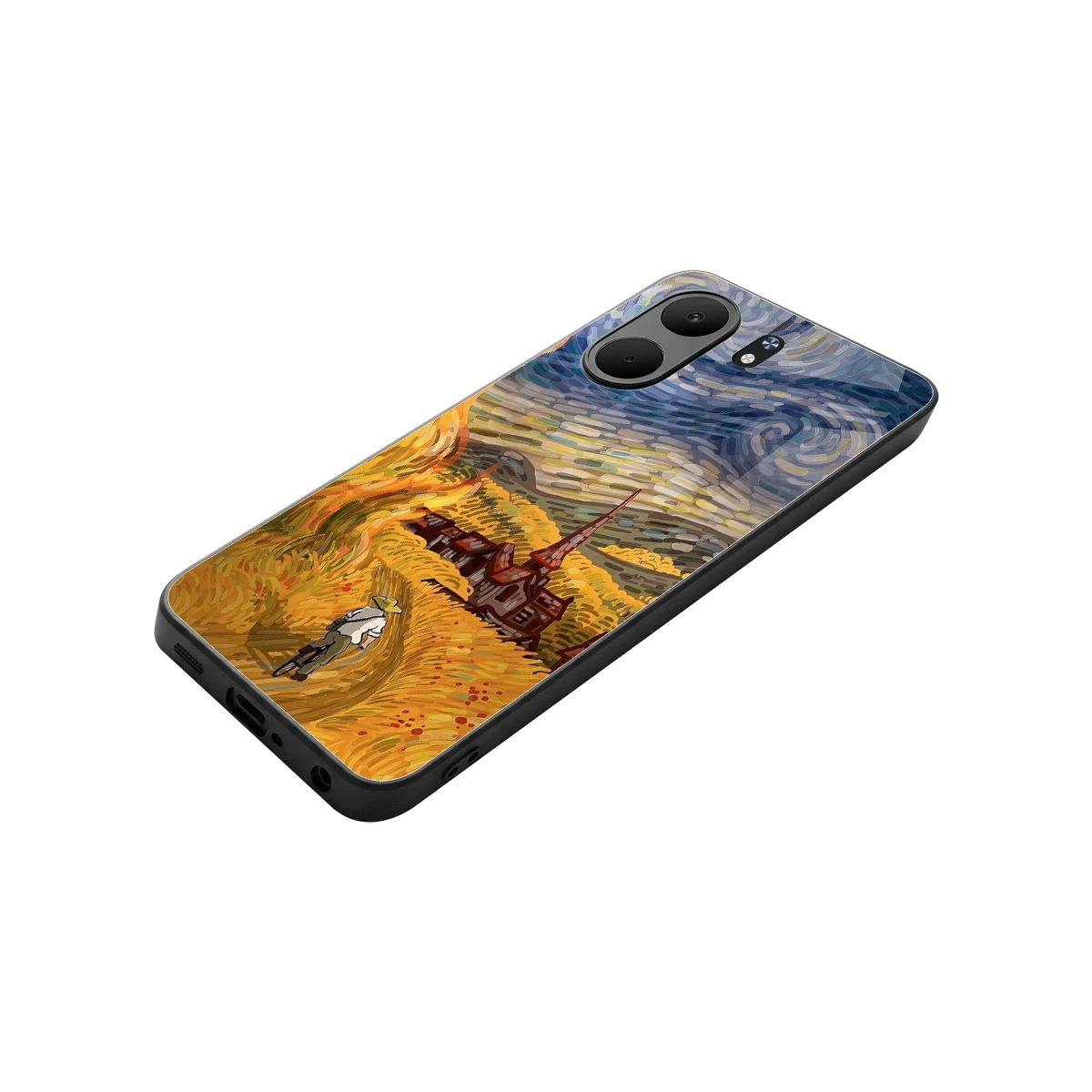 Starry Ride stylish phone case for oppo a5x 5g | glossy glass and slim fit