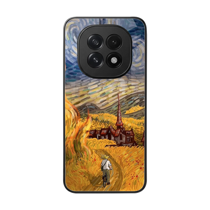 Starry Ride back phone cover | glass case for oppo f29 5g