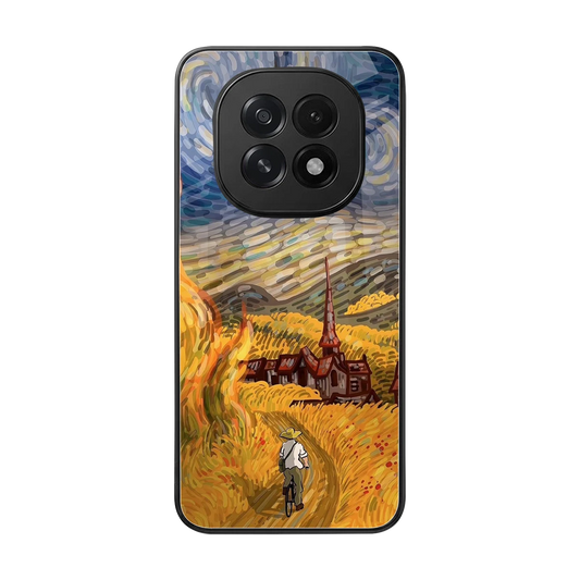 Starry Ride back phone cover | glass case for oppo f29 5g