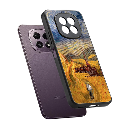 Starry Ride sleek oppo f29 5g cover with tempered glass back and TPU edges