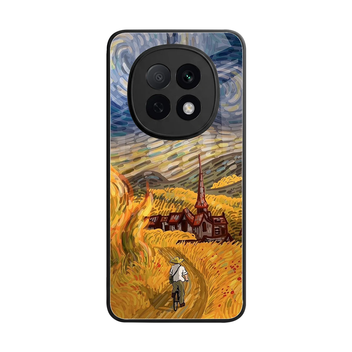 Starry Ride back phone cover | glass case for oppo f29 pro 5g