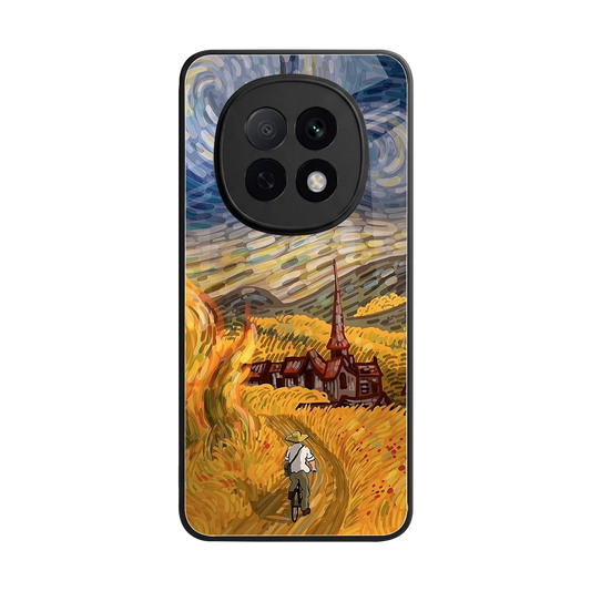Starry Ride back phone cover | glass case for oppo f29 pro 5g