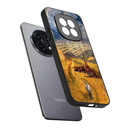 Starry Ride sleek oppo f29 pro 5g cover with tempered glass back and TPU edges