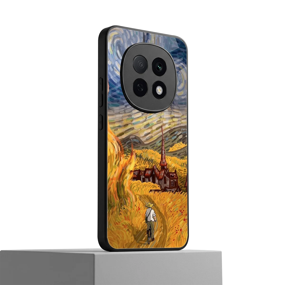 Starry Ride oppo f29 pro 5g mobile cover | shockproof glass phone case
