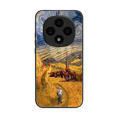 Starry Ride back phone cover | glass case for oppo f31 pro 5g