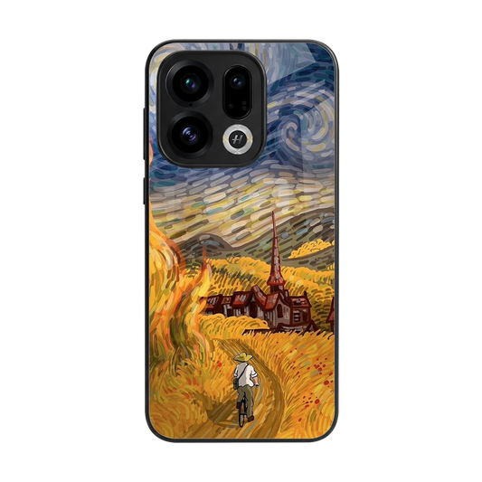 Starry Ride back phone cover | glass case for oppo find x9