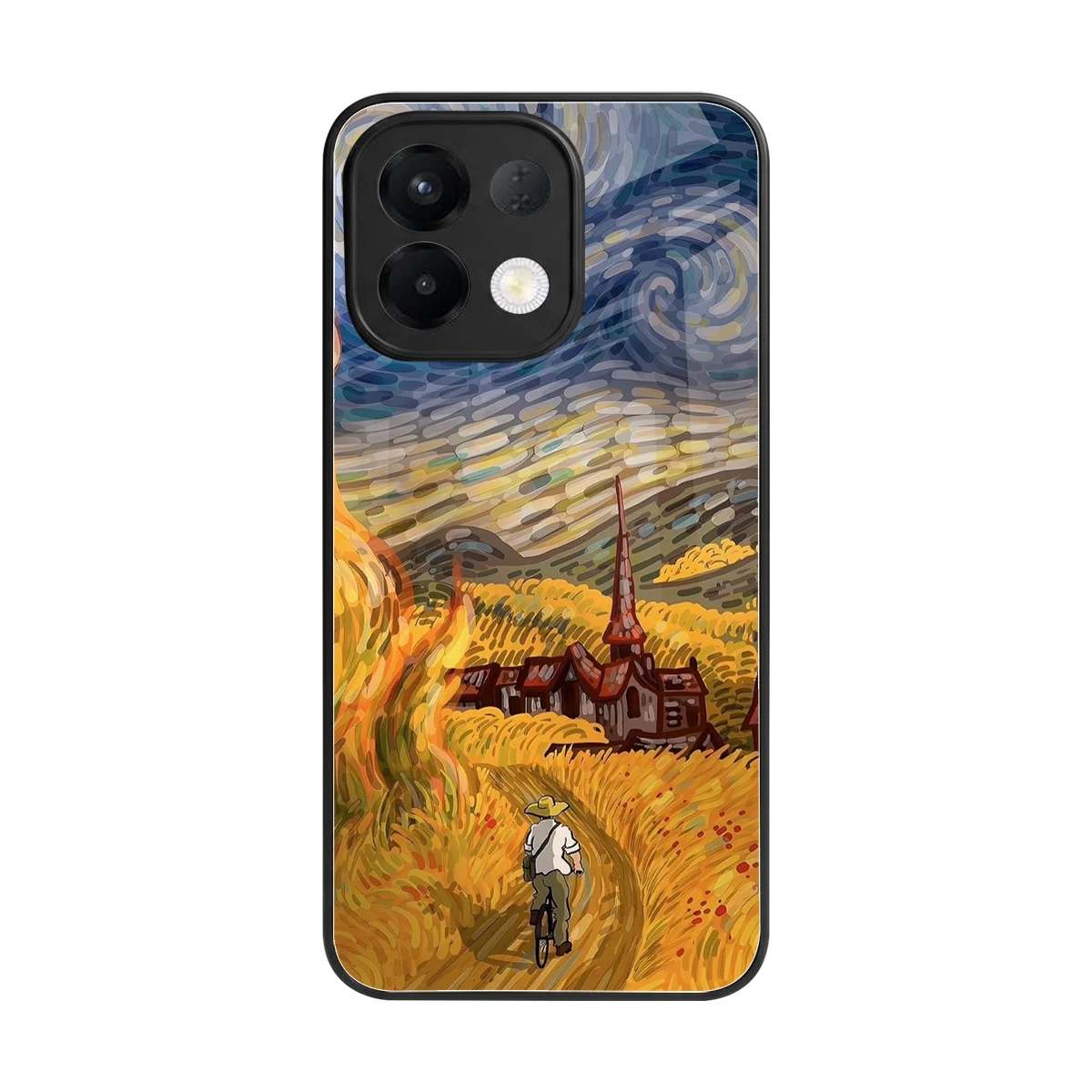 Starry Ride back phone cover | glass case for oppo k13 5g