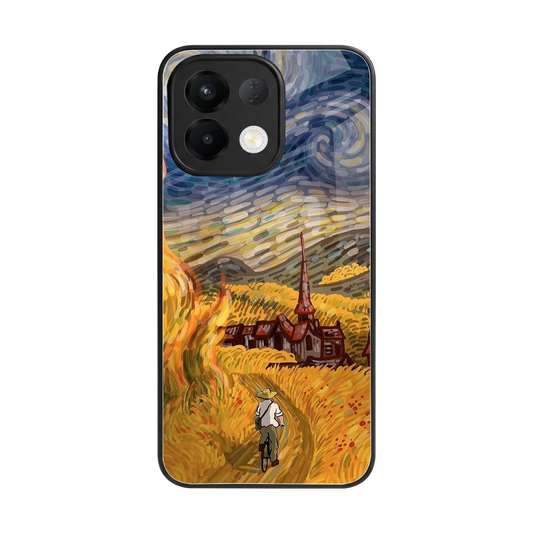 Starry Ride back phone cover | glass case for oppo k13 5g