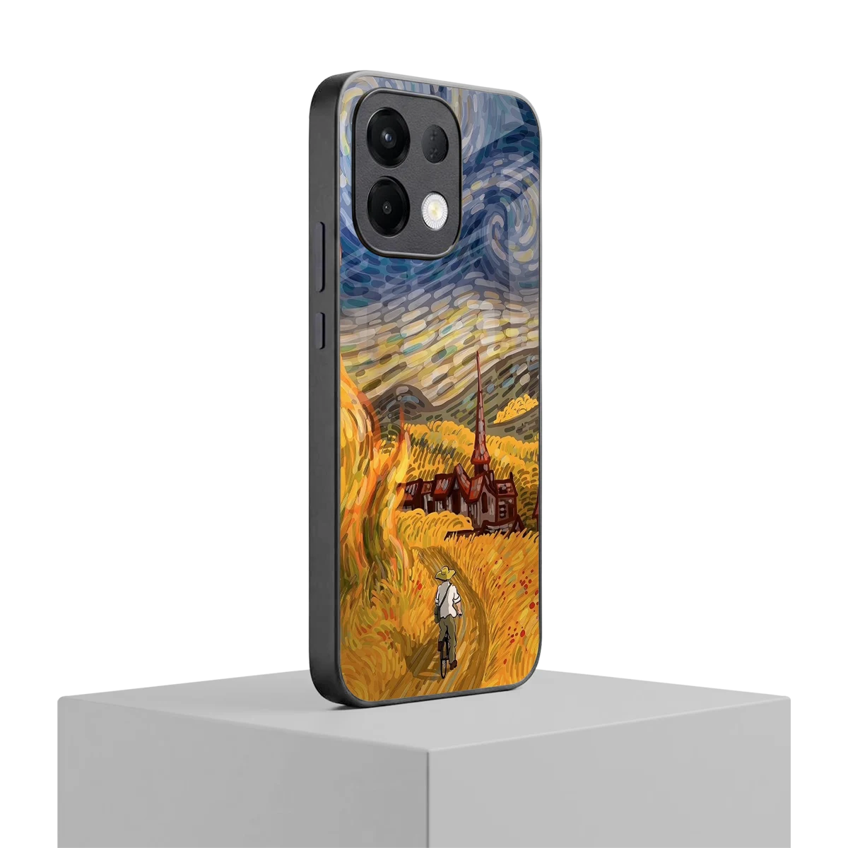 Starry Ride oppo k13 5g mobile cover | shockproof glass phone case