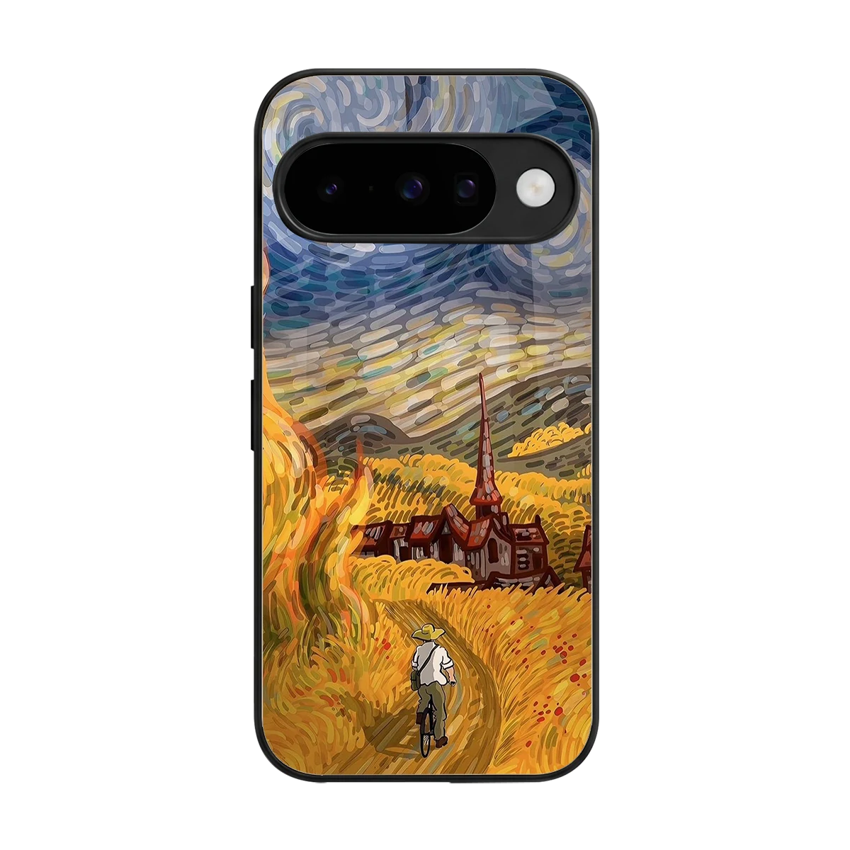 Starry Ride back phone cover | glass case for google pixel 10