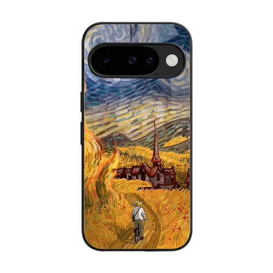 Starry Ride back phone cover | glass case for google pixel 10