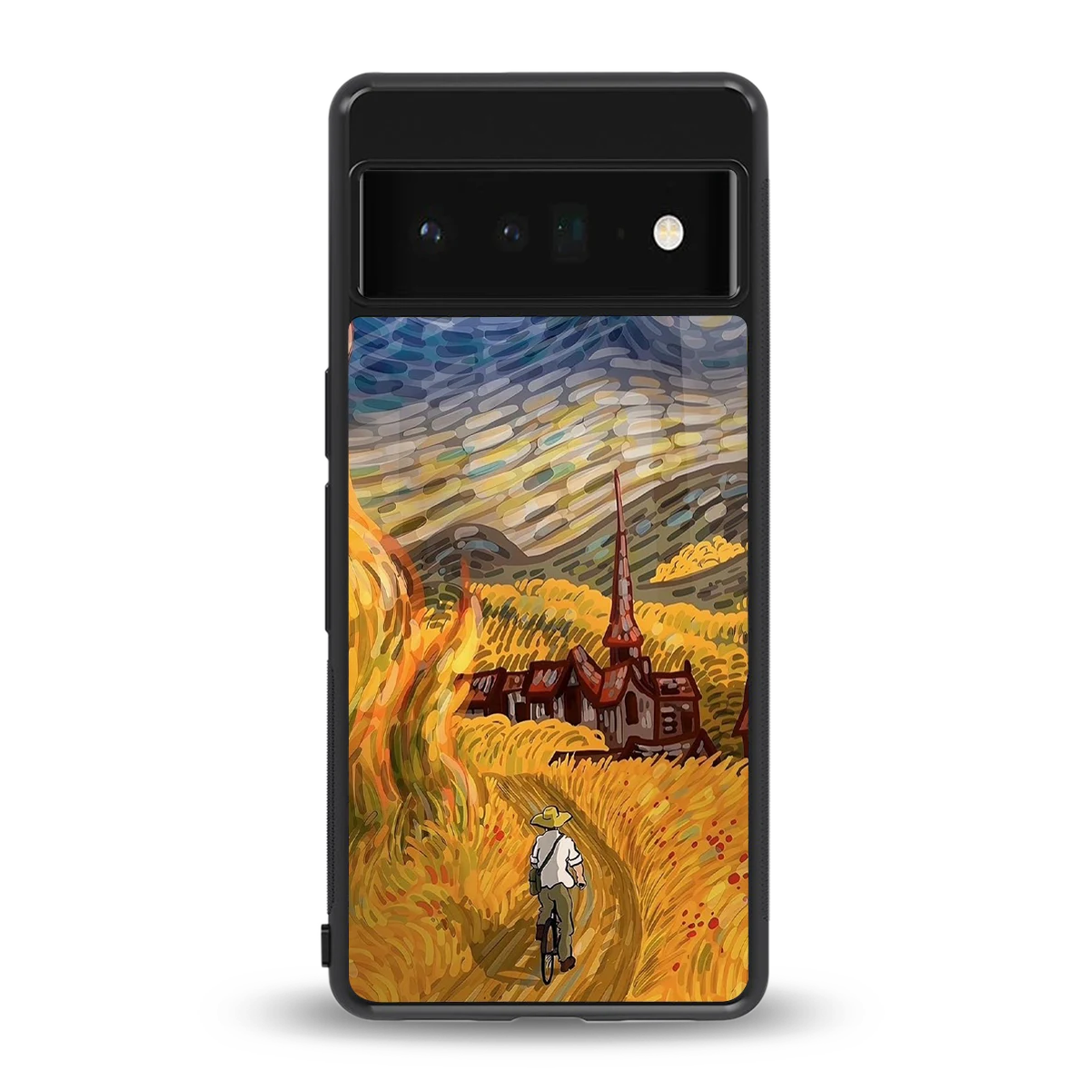 Starry Ride back phone cover | glass case for google pixel 6 pro