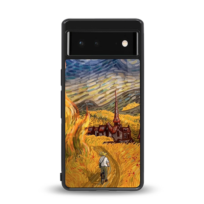 Starry Ride back phone cover | glass case for google pixel 6