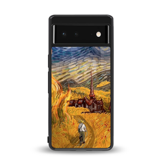 Starry Ride back phone cover | glass case for google pixel 6