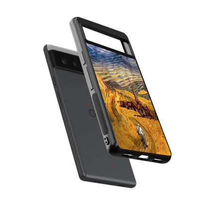 Starry Ride sleek google pixel 6a cover with tempered glass back and TPU edges