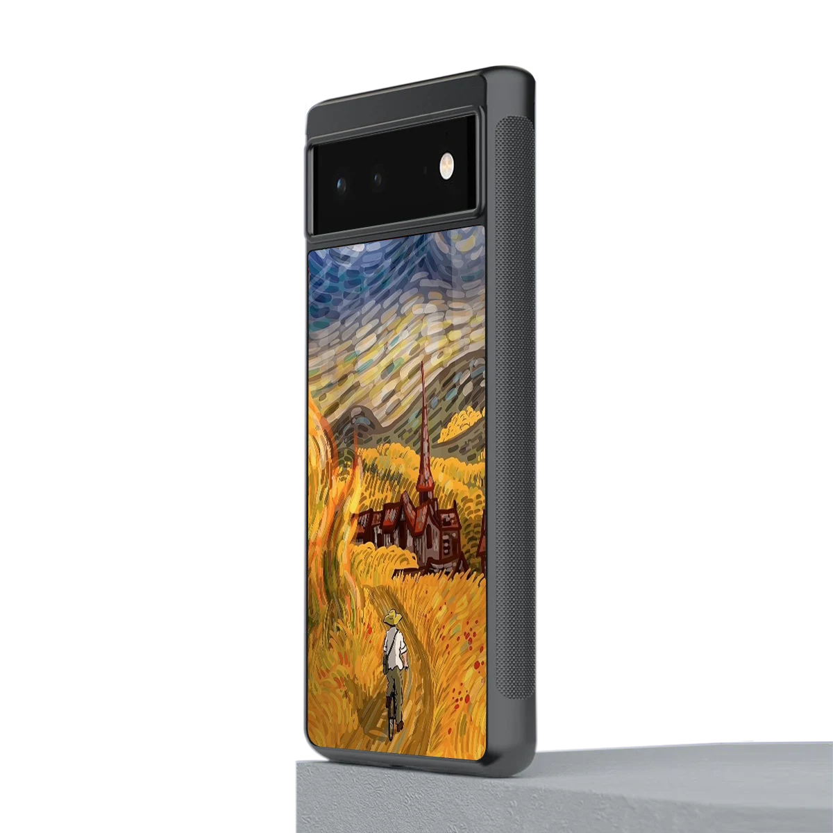 Starry Ride stylish phone case for google pixel 6a | glossy glass and slim fit