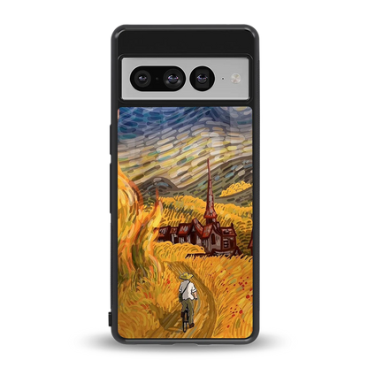 Starry Ride back phone cover | glass case for google pixel 7 pro