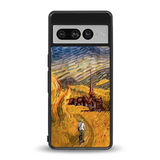 Starry Ride back phone cover | glass case for google pixel 7 pro