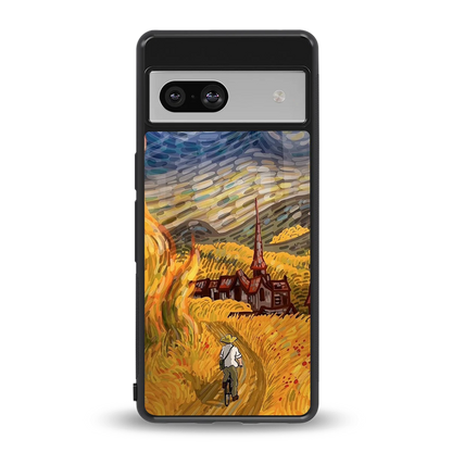 Starry Ride back phone cover | glass case for google pixel 7a