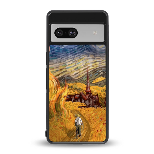 Starry Ride back phone cover | glass case for google pixel 7a