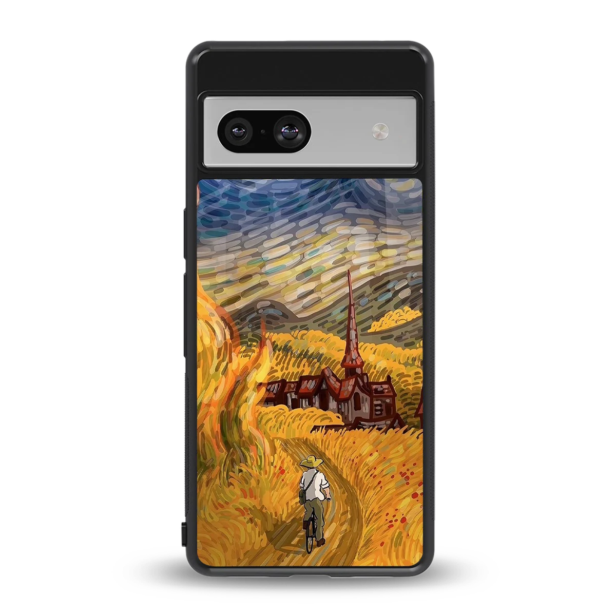 Starry Ride back phone cover | glass case for google pixel 7