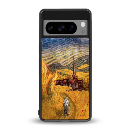 Starry Ride back phone cover | glass case for google pixel 8 pro