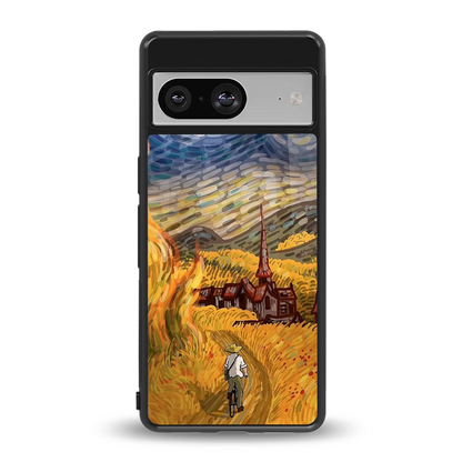 Starry Ride back phone cover | glass case for google pixel 8