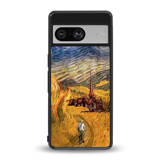 Starry Ride back phone cover | glass case for google pixel 8