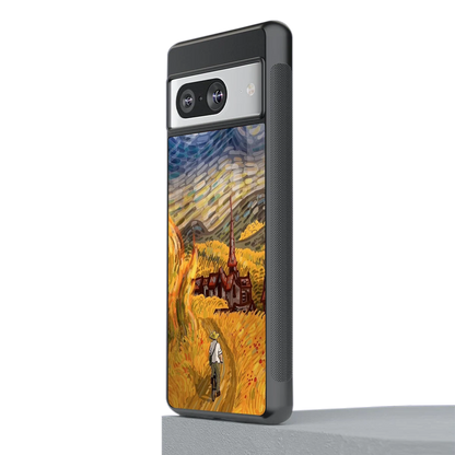 Starry Ride stylish phone case for google pixel 8 | glossy glass and slim fit