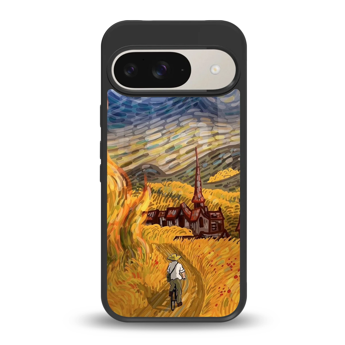 Starry Ride back phone cover | glass case for google pixel 9