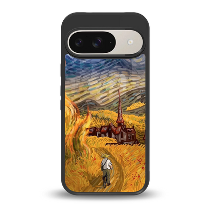 Starry Ride back phone cover | glass case for google pixel 9
