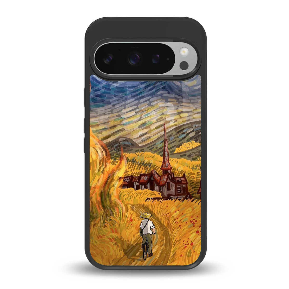 Starry Ride back phone cover | glass case for google pixel 9 pro