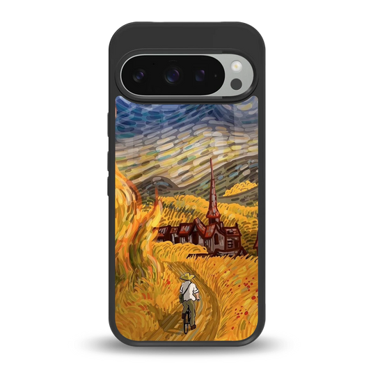 Starry Ride back phone cover | glass case for google pixel 9 pro