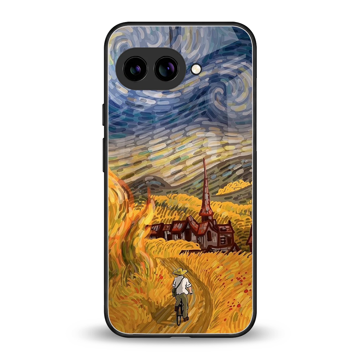 Starry Ride back phone cover | glass case for google pixel 10a
