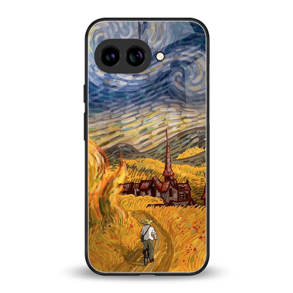 Starry Ride back phone cover | glass case for google pixel 10a