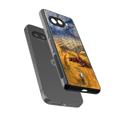 Starry Ride sleek google pixel 10a cover with tempered glass back and TPU edges