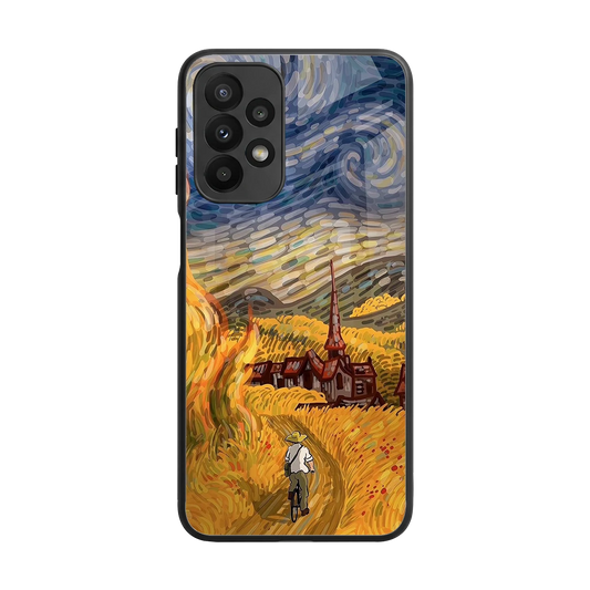 Starry Ride back phone cover | glass case for samsung galaxy a23