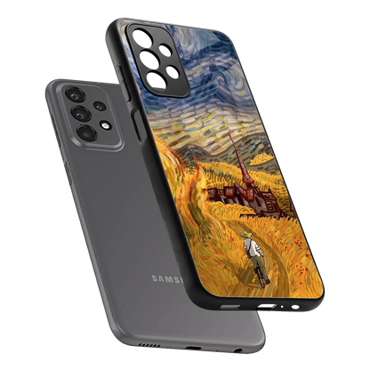 Starry Ride sleek samsung galaxy a23 cover with tempered glass back and TPU edges