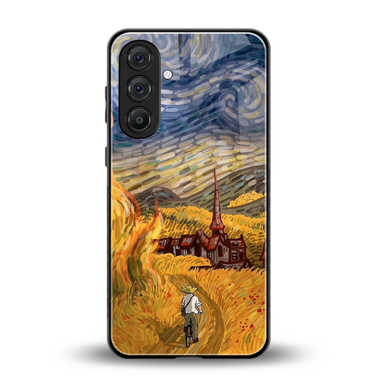 Starry Ride back phone cover | glass case for samsung galaxy m36 5g